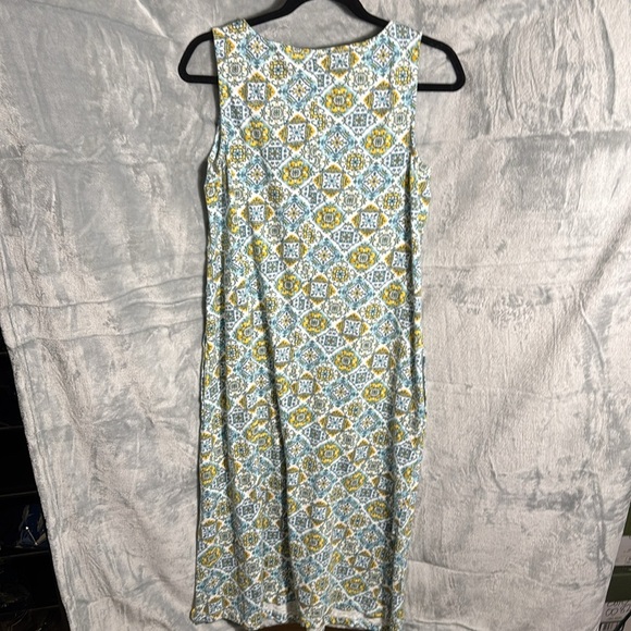 Naturals d&co. Dress size medium linen blend boat neck sleeveless  side pockets - Picture 5 of 10